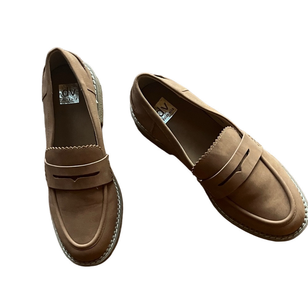 NWOT Dolce Vita Brown Leather Penny Loafers